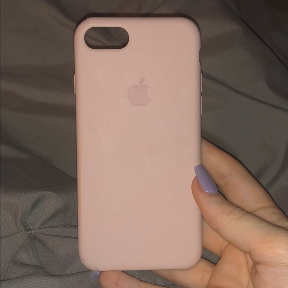 Baby Pink Silicone Apple Phone Case